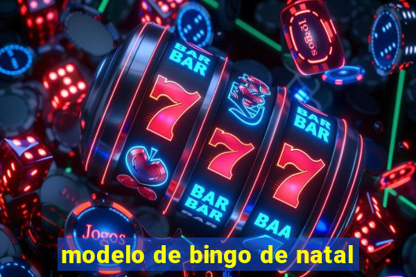 modelo de bingo de natal